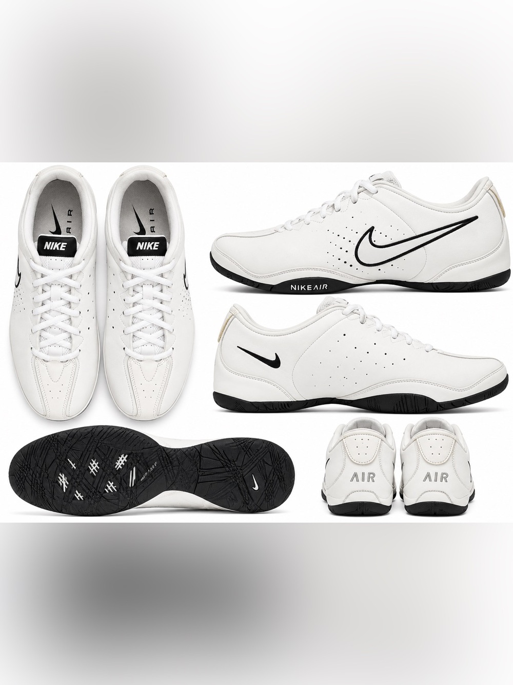 Nike Air Cross Training Series White Black Leather Sneakers Men’s 11 Vintage
